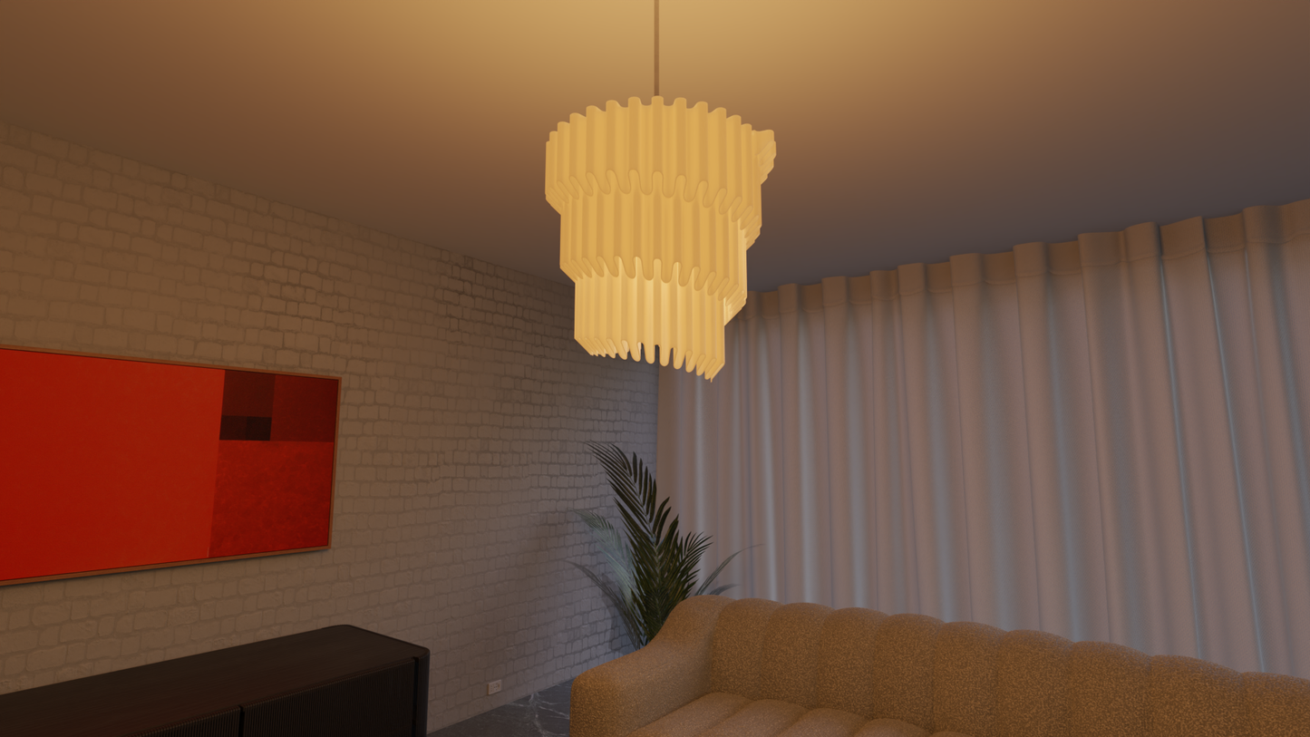 Unfurling Ripple pendant hanging lamp